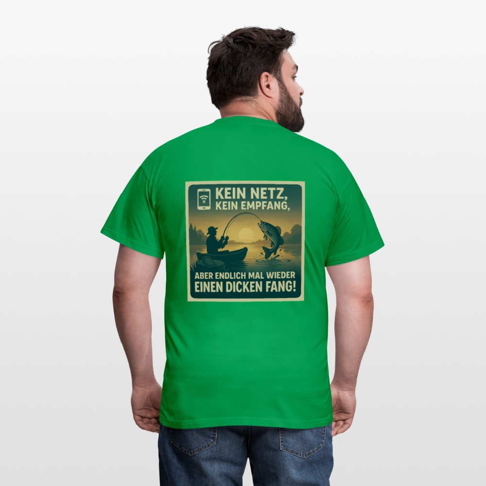 Herren T-Shirt "Dicken Fang" – Lustiges Angler-Shirt – Geschenk für Fischer & Outdoor-Fans - Kelly Green
