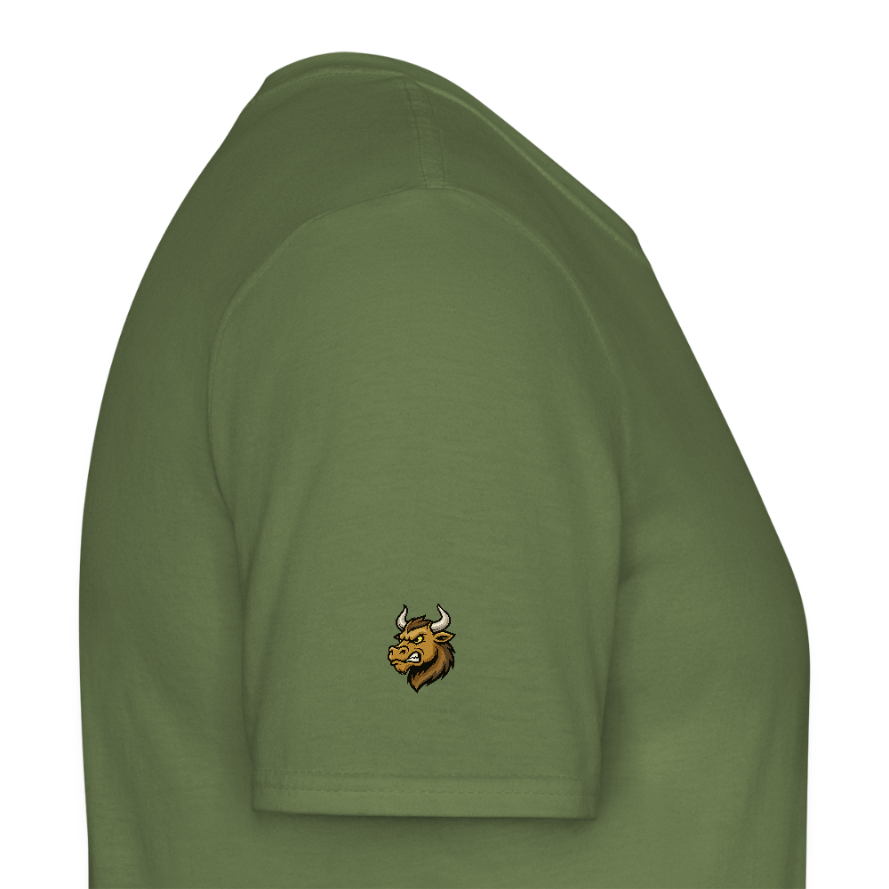 Herren T-Shirt "Dicken Fang" – Lustiges Angler-Shirt – Geschenk für Fischer & Outdoor-Fans - Militärgrün