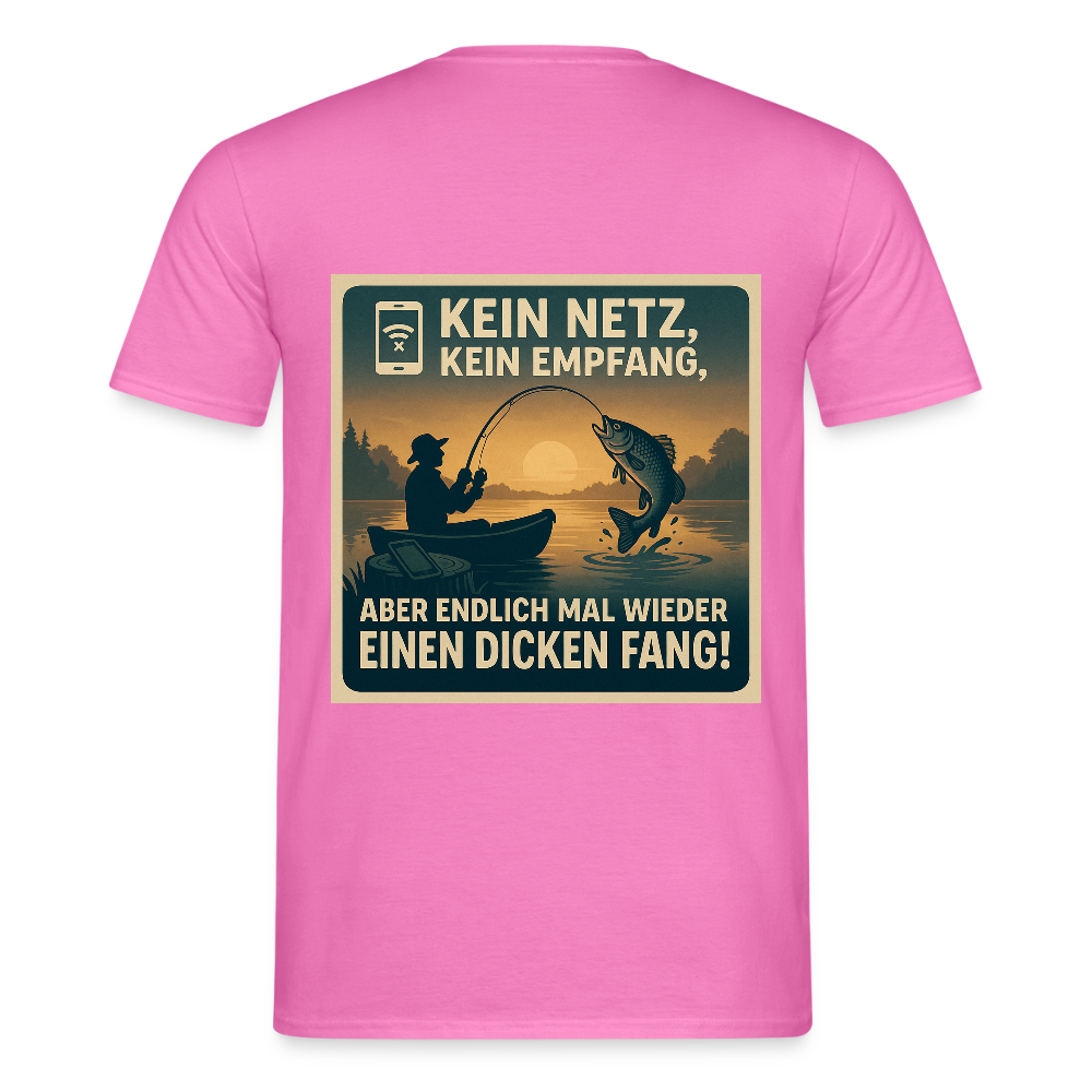 Herren T-Shirt "Dicken Fang" – Lustiges Angler-Shirt – Geschenk für Fischer & Outdoor-Fans - Pink