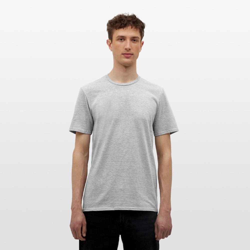Herren T-Shirt "Dicken Fang" – Lustiges Angler-Shirt – Geschenk für Fischer & Outdoor-Fans - Grau meliert