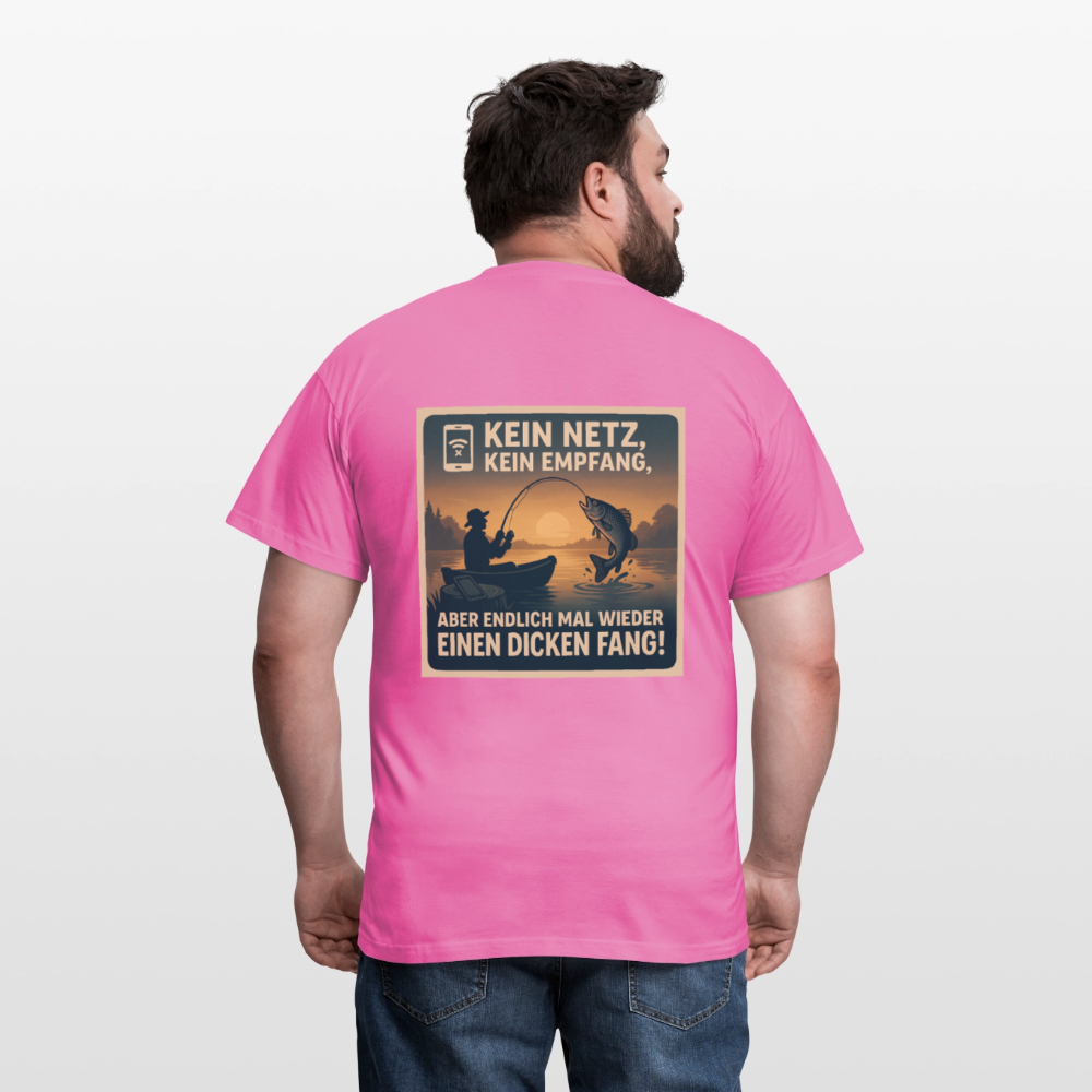 Herren T-Shirt "Dicken Fang" – Lustiges Angler-Shirt – Geschenk für Fischer & Outdoor-Fans - Pink