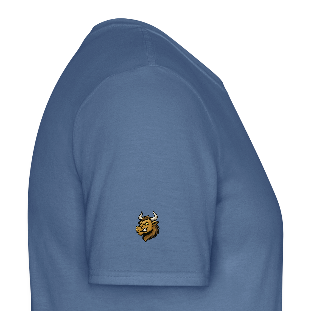 Herren T-Shirt "Dicken Fang" – Lustiges Angler-Shirt – Geschenk für Fischer & Outdoor-Fans - Taubenblau