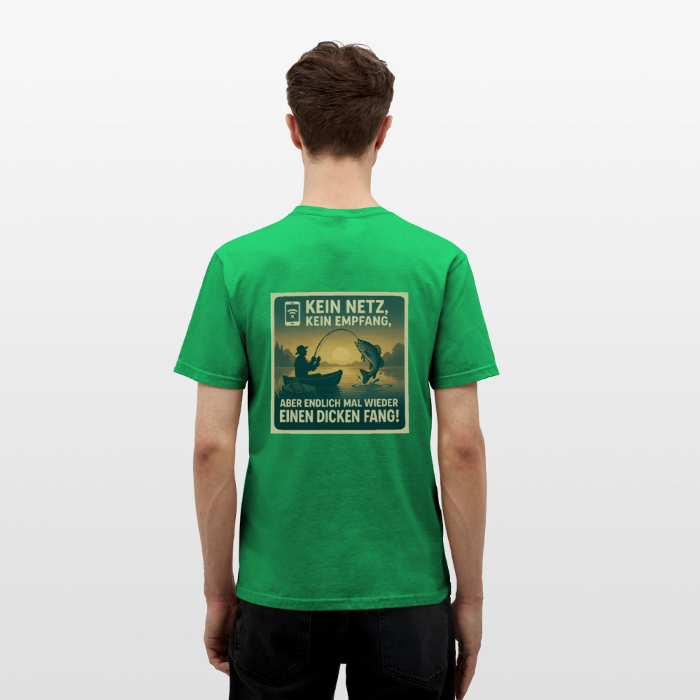 Herren T-Shirt "Dicken Fang" – Lustiges Angler-Shirt – Geschenk für Fischer & Outdoor-Fans - Kelly Green
