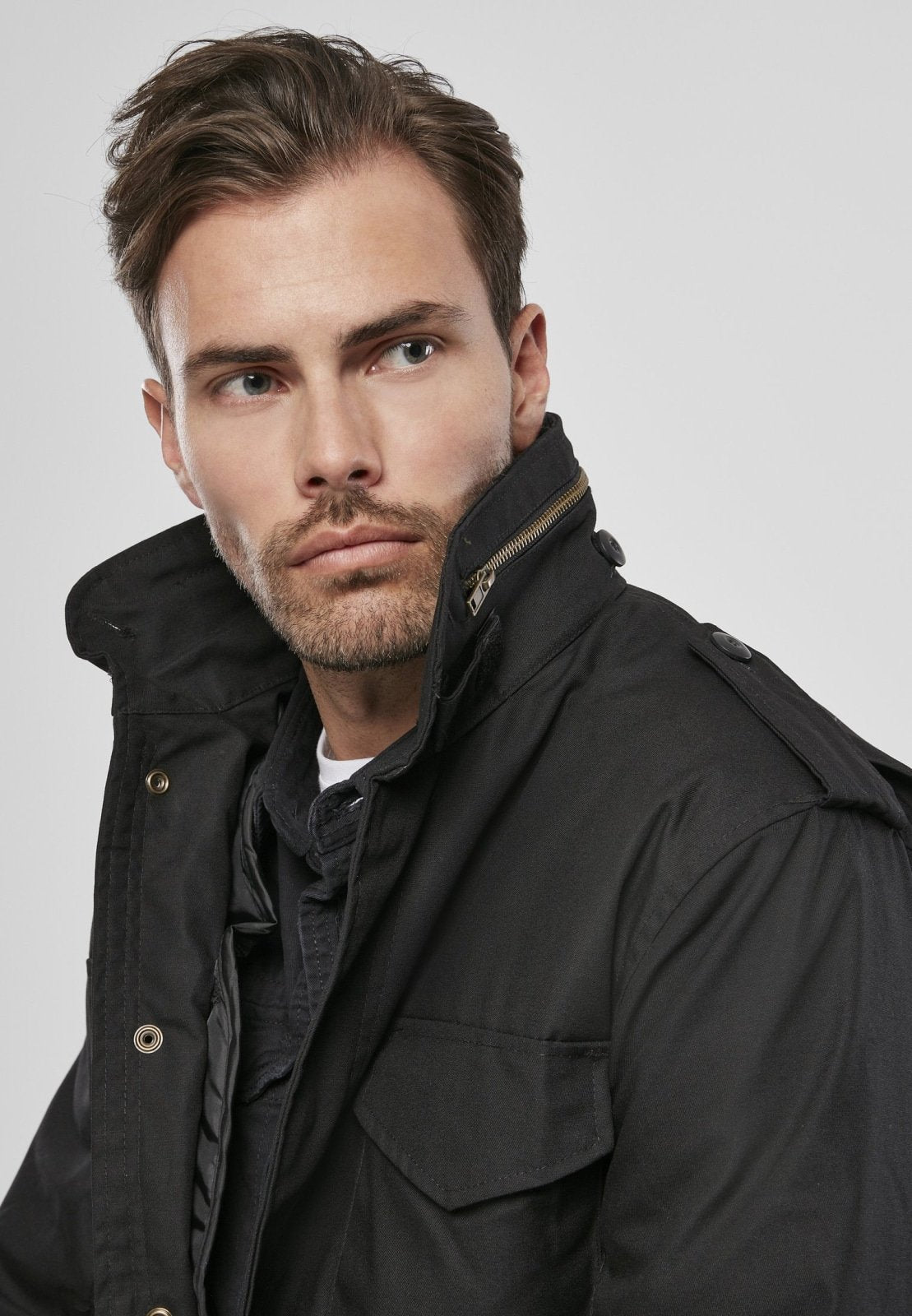 Brandit M65 Field Jacket Herren – Klassische Feldjacke mit herausnehmbarer Innenjacke & Kapuze im Kragen
