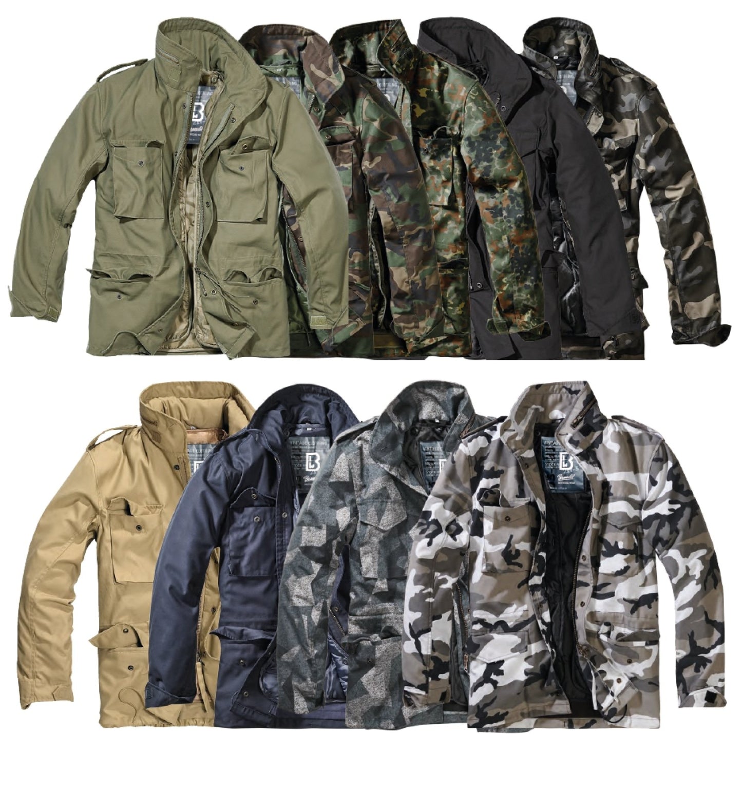 Brandit M65 Field Jacket Herren – Klassische Feldjacke mit herausnehmbarer Innenjacke & Kapuze im Kragen