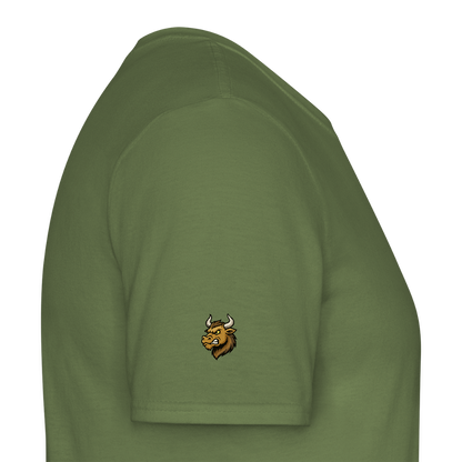 Herren T-Shirt "Dicken Fang" – Lustiges Angler-Shirt – Geschenk für Fischer & Outdoor-Fans - Militärgrün