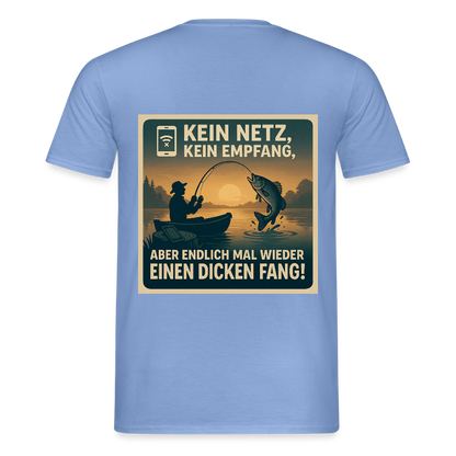 Herren T-Shirt "Dicken Fang" – Lustiges Angler-Shirt – Geschenk für Fischer & Outdoor-Fans - carolina blue