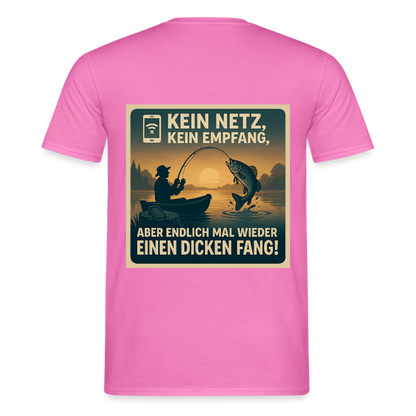 Herren T-Shirt "Dicken Fang" – Lustiges Angler-Shirt – Geschenk für Fischer & Outdoor-Fans - Pink