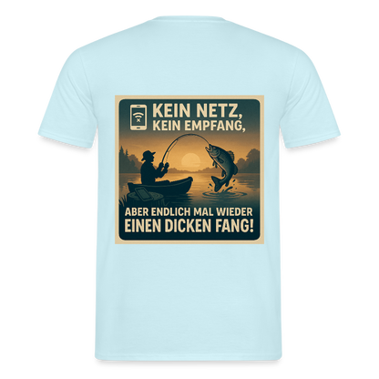Herren T-Shirt "Dicken Fang" – Lustiges Angler-Shirt – Geschenk für Fischer & Outdoor-Fans - Sky
