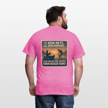 Herren T-Shirt "Dicken Fang" – Lustiges Angler-Shirt – Geschenk für Fischer & Outdoor-Fans - Pink